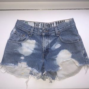 Vintage Bleached Jean Shorts